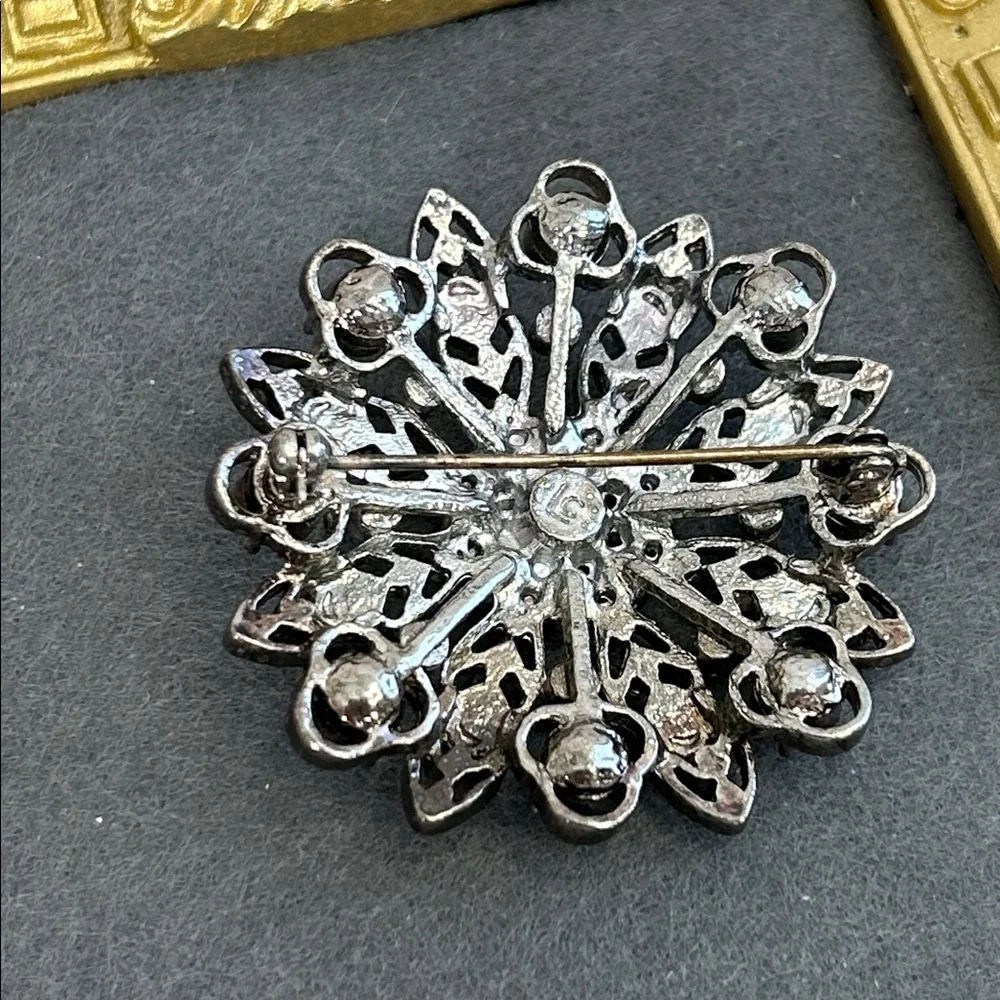 Vintage Liz Claiborne rhinestone brooch
